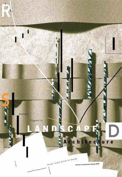 Propuesta de cartel, Divisón de Arquitectura+Diseño, Departamento de Paisajismo, Rhode Island School of Design, EEUU, 2004.