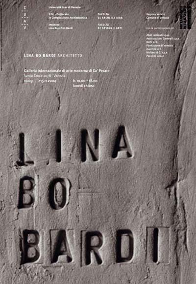 Lina Bo Bardi en la Bienal de Arquitectura de Venecia, 2004.