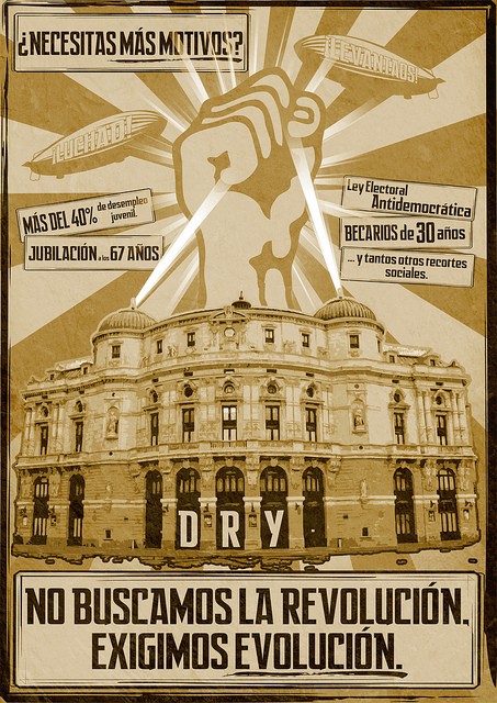 No buscamos la revolución, Iniciativa Discordiana G.N.T (Flickr), #GraphicSpanishRevolution, 2011.