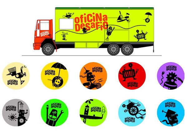 Visual identity design for the University of Campinas’s Oficina Desafio, 2005/06.
