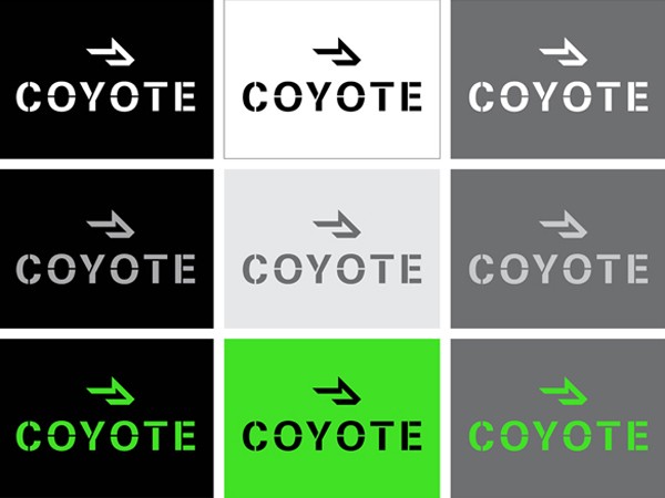 Logotipos, Moving Brands para Coyote, 2011.