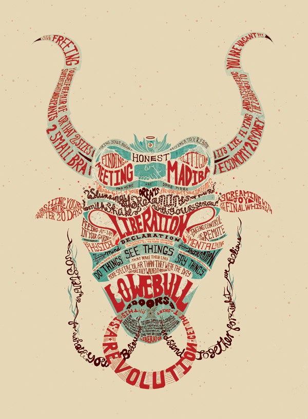 Bull. Tipografía a mano para Lowe Bull, 2007