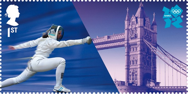 Sellos postales de los Juegos Olímpicos de Londres 2012.