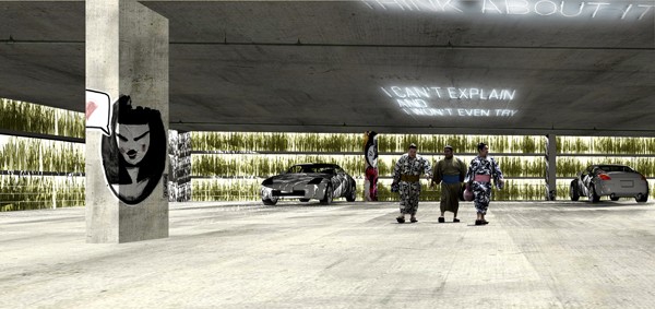 Interior view, Shinjuku Gardens parking, Cheungvogl Architects, 2010.