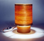 Lámpara Boa Nova en madera de afzélia y cobre, MSI, 1956.