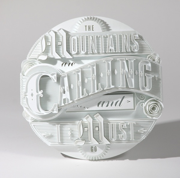 3D printed typographic