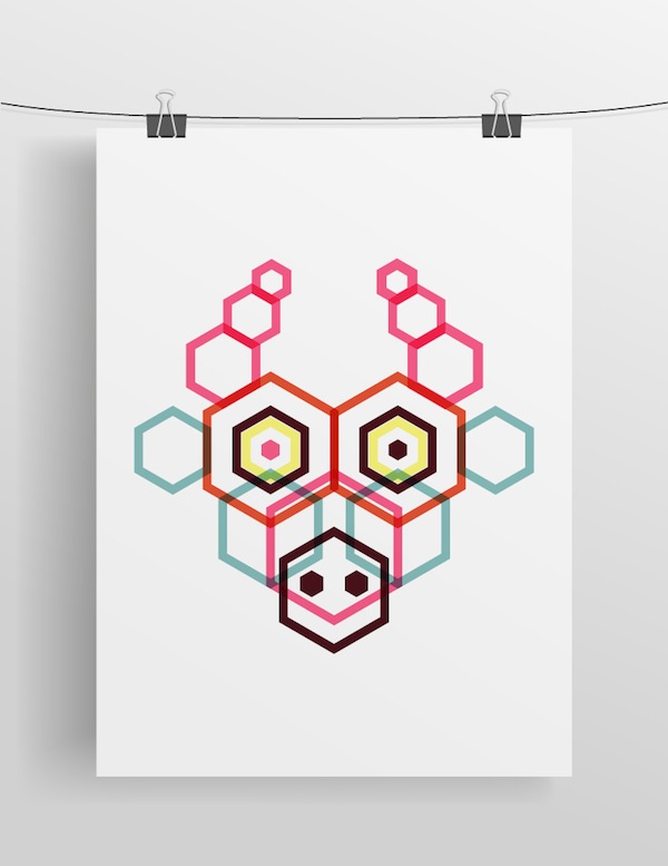 hexagon animals