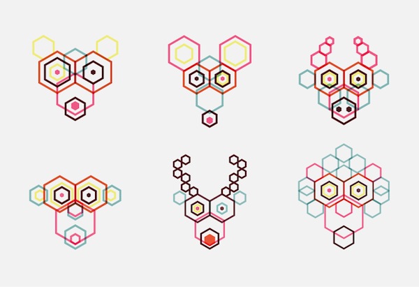 hexagon animals