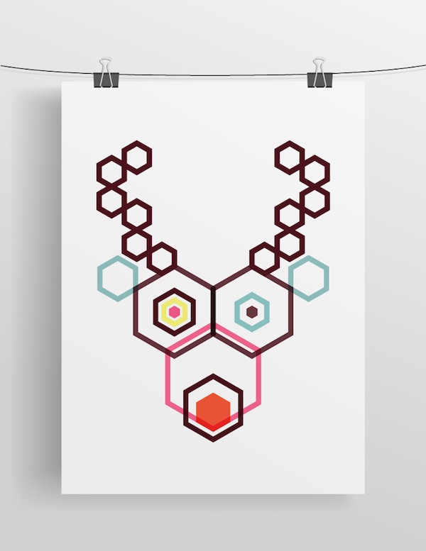 hexagon animals