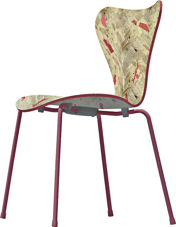 La exposición 7 cool architects de Fritz Hansen reinterpreta la silla Serie 7 de Arne Jacobsen