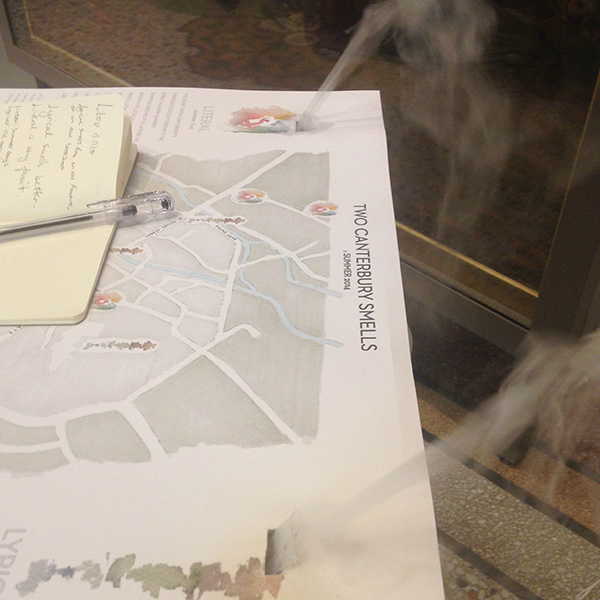 Two Canterbury Smells:summer 2014, Sensory Maps, Kate McLean, 2014.