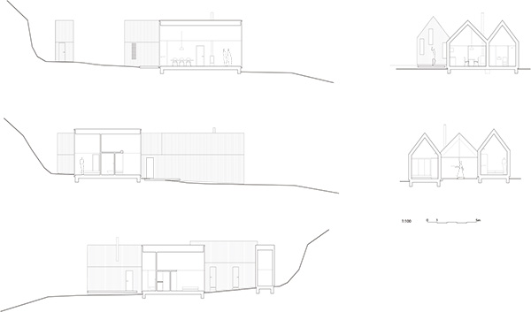 Micro Cluster Cabins, Reiulf Ramstad Arkitekter, 2014.