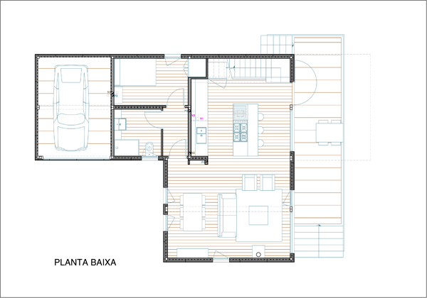 Plano de la planta baja, Contiene una Casa, 2011.