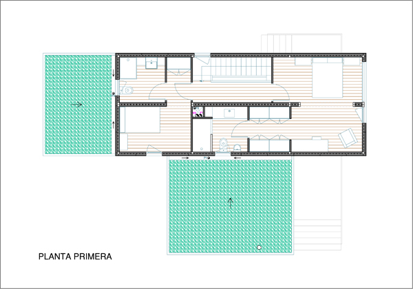 Plano de la planta primera, Contiene una Casa, 2011.