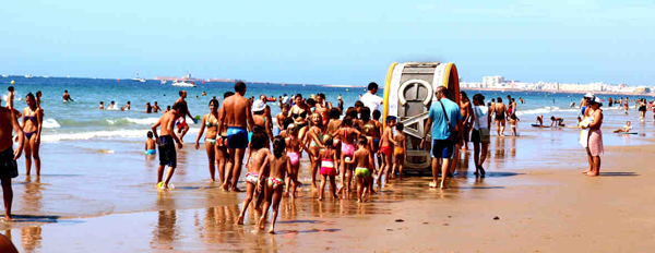 Sandprint, ecological visual communication in the beaches of Cádiz