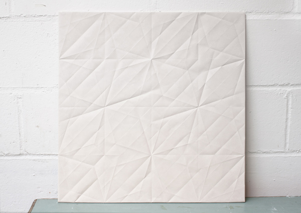 Folded, paper ceramics from Raw Edges