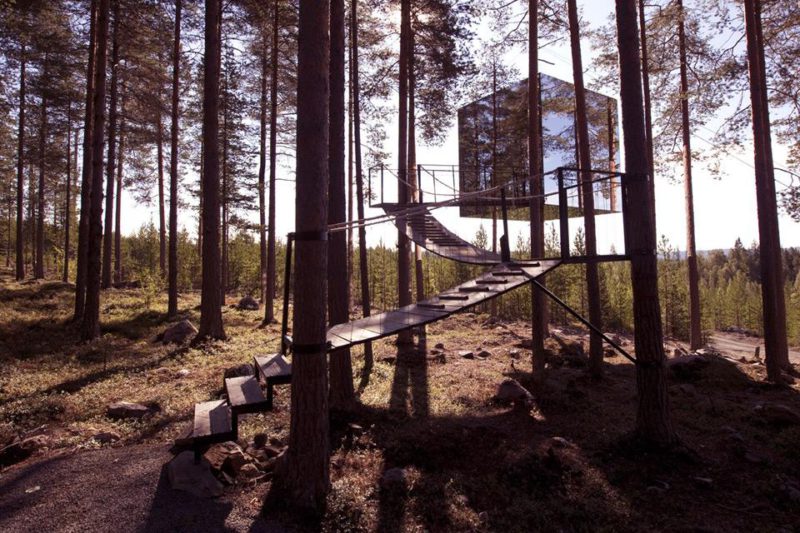 Treehotel, habitación con vistas al bosque ártico de Suecia