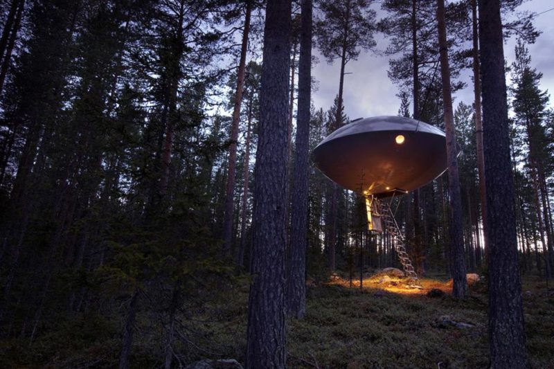 Treehotel, habitación con vistas al bosque ártico de Suecia