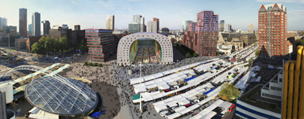 Rotterdam Market Hall de MVRDV, vivir en el mercado