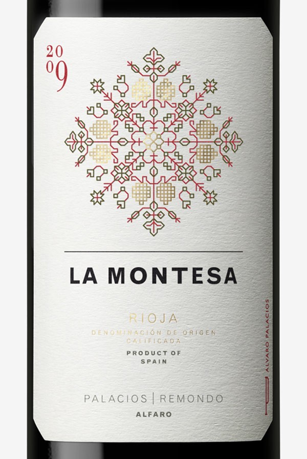 Etiquetas de vino La Montesa, Dorian para Bodega Palacios Remondo