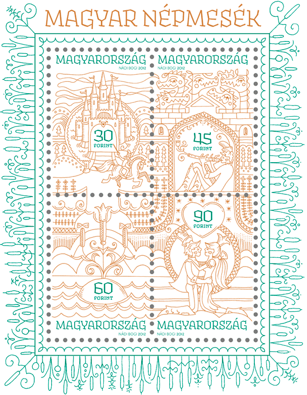 Diseño de sellos postales húngaros que recorrerán el mundo