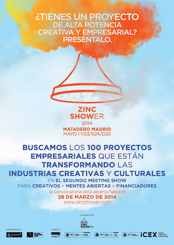 Zinc Shower, convocatoria para industrias culturales y creativas