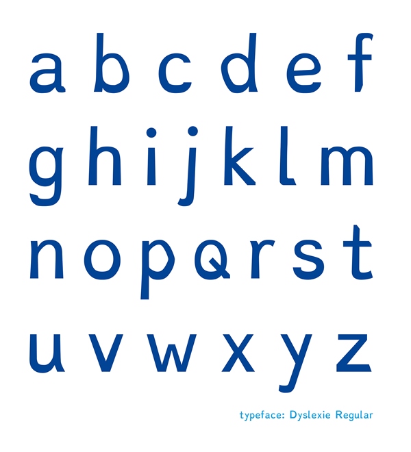 Tipografía Dyslexie, por Christian Boer