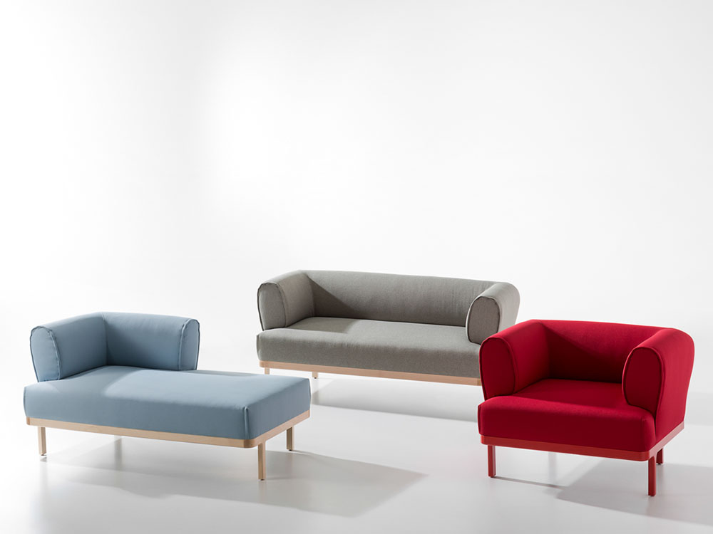 ZIP, la colección de mobiliario de Edeestudio para B&V. Butacas, sofá y divanes