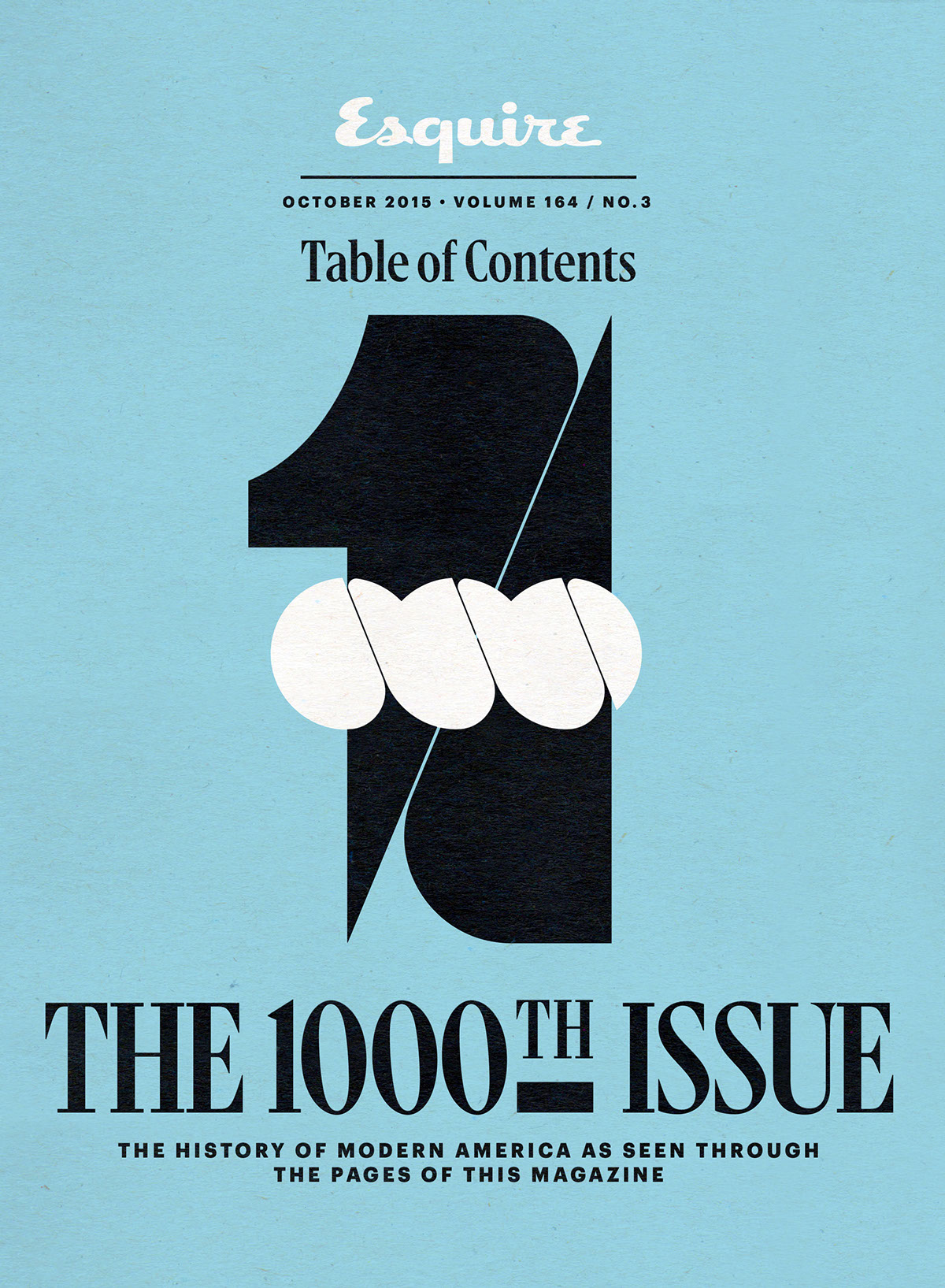 Esquire Magazine n° 1000, Sawdust, 2015.