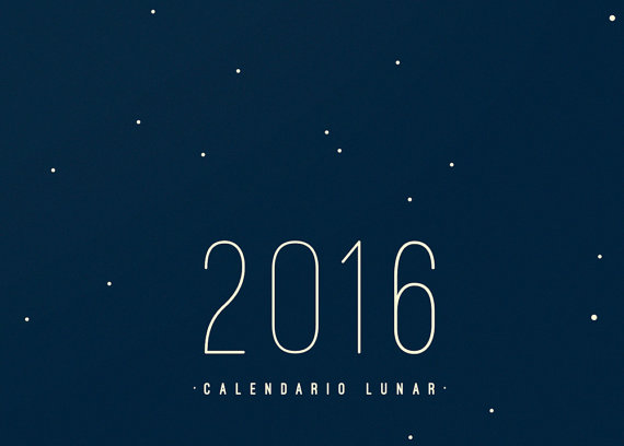 Calendario Lunar 2016, FLOU FLOU Disoñadores Asociados, 2015.