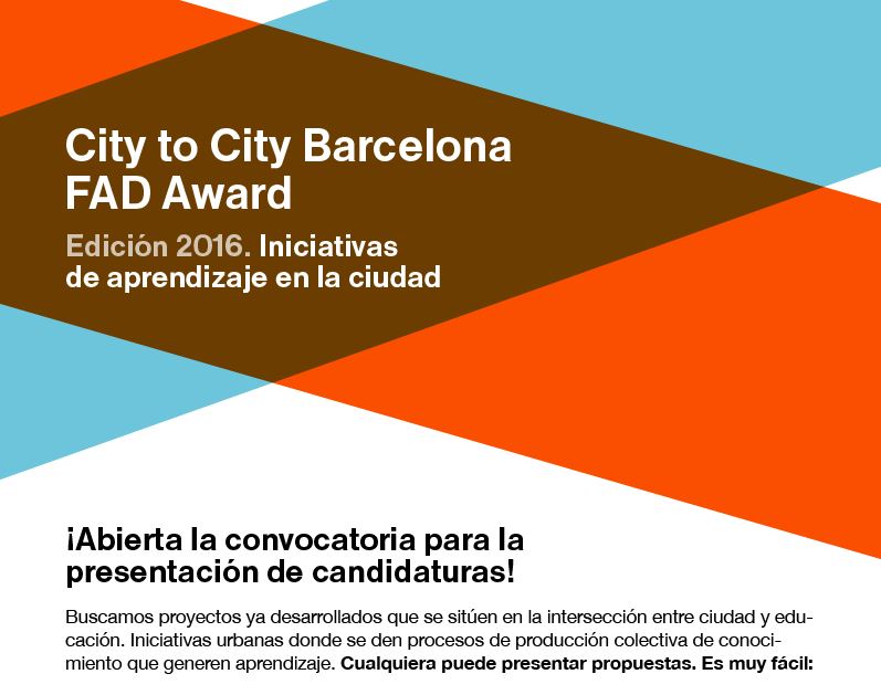 City to city Barcelona FAD Award, 2016.