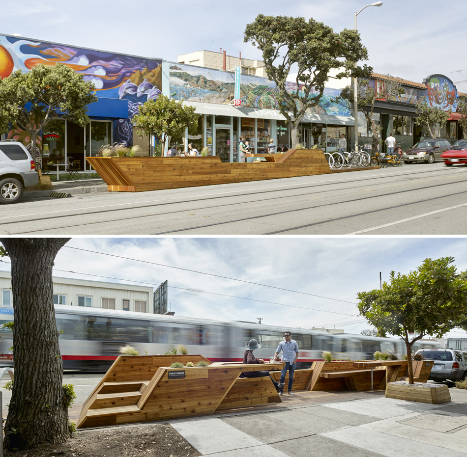 Sunset Parklet, Interstice Architects, 2014. ©Cesar Rubio