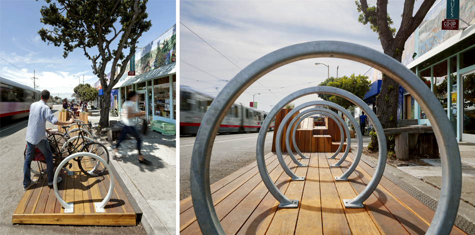 Sunset Parklet, Interstice Architects, 2014. ©Cesar Rubio