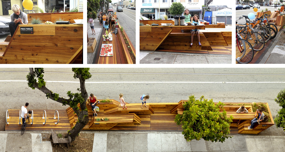 Sunset Parklet, Interstice Architects, 2014. ©Cesar Rubio