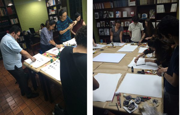 Trabajo del taller en el Centro Cultural Español, mayo 2016. Foto cortesía del diseñador.