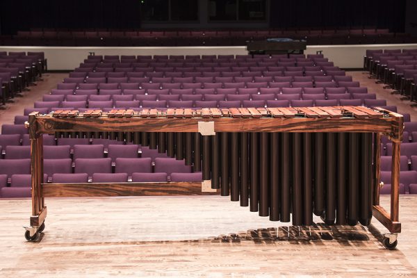 Marimba de concierto Biolley. Sala de conciertos de la Universidad de Minnesota, fotografía por Nick Meza. 