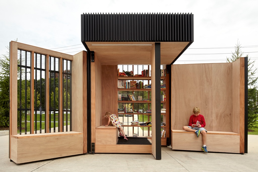 Story Pod, la biblioteca pop-up de Atelier Kastelic Buffey