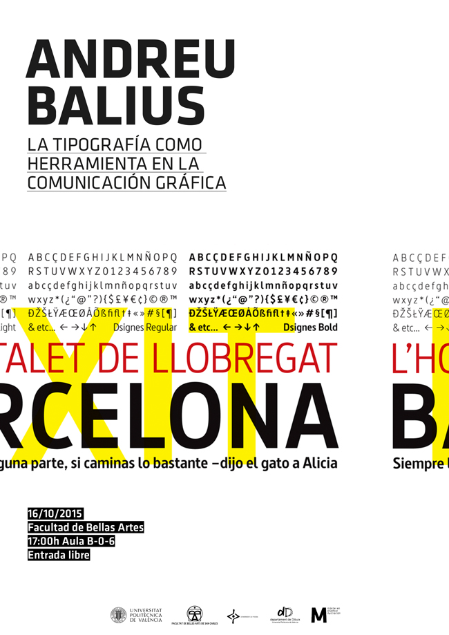 “La tipografía como herramienta en la comunicación gráfica" con Andreu Balius