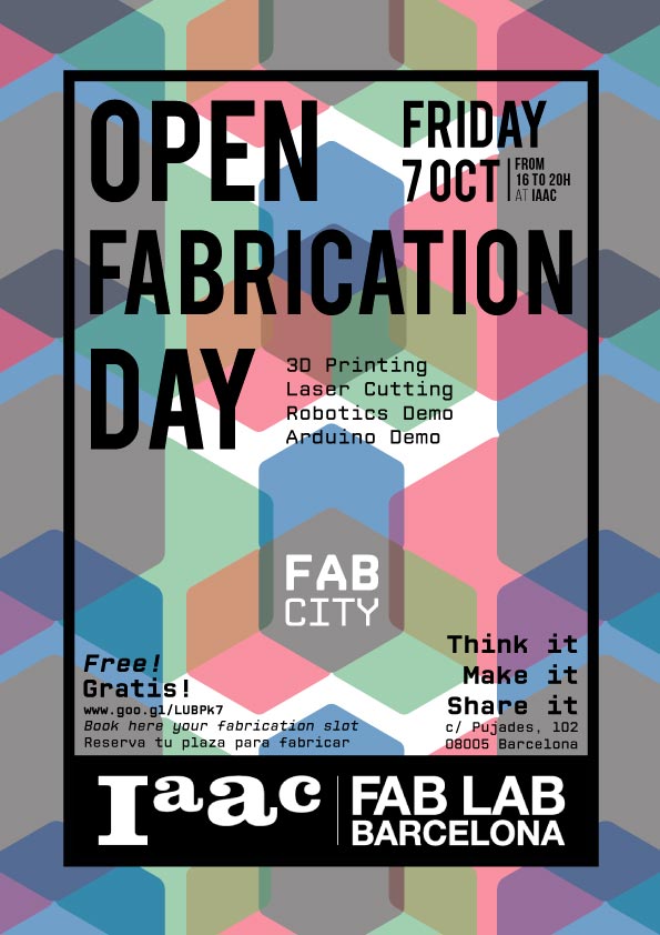 Open Fabrication Day, Fab Lab Barcelona, 2016.