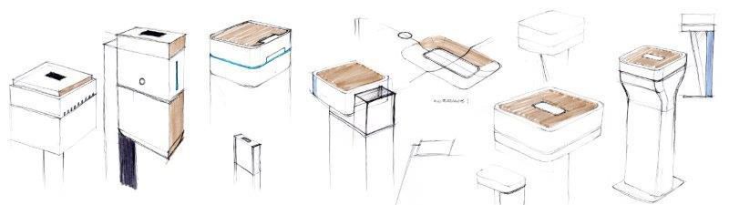 Motion Box, de ADN Design para Binary Soul con cuerpo en DuPont Corian Glacier White. ©ADN Design.