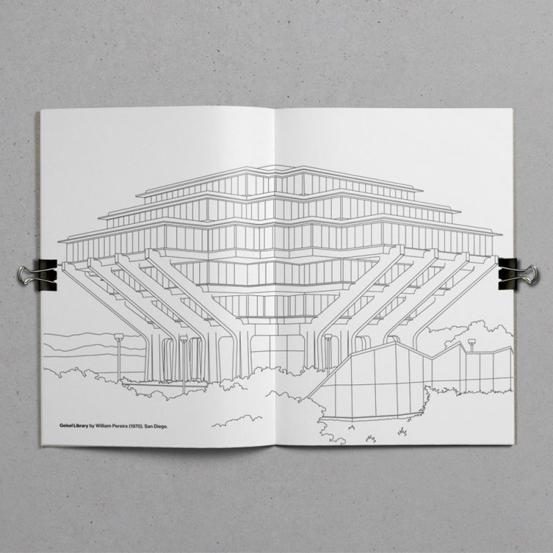 Brutalist Coloring Book, Marc Thomasset, 2016.