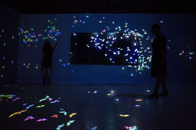 Flowers Bloom on People (2017), TeamLab en Pace London