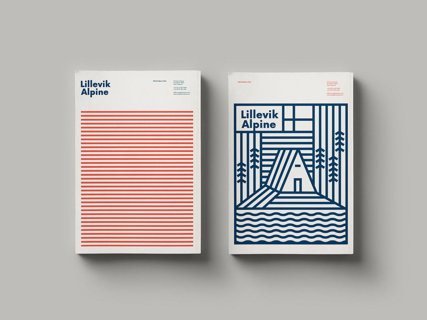 Alpine Lillevik, cartelería, packaging y logotipo de Makebardo