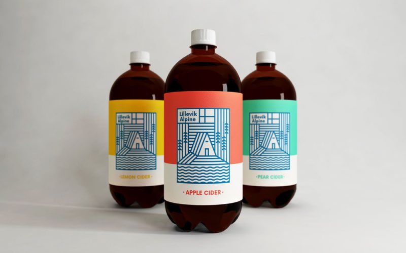 Alpine Lillevik, cartelería, packaging y logotipo de Makebardo