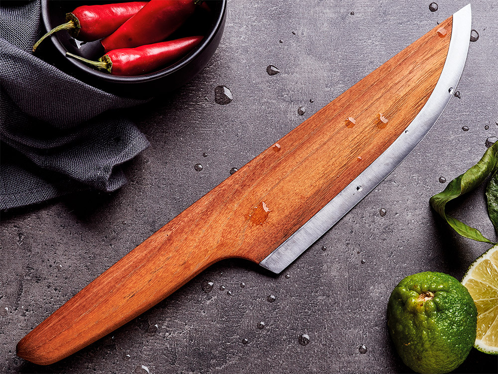 //Skid, el cuchillo de cocina de madera de Lignum