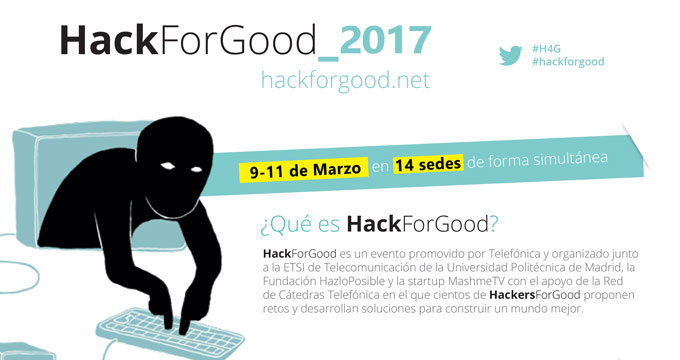5ª edición de HackForGood, simultáneamente en 14 ciudades.