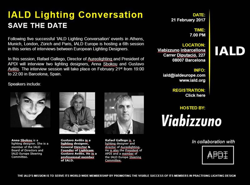 IALD Lighting Conversation, jornada sobre iluminación el 21 de febrero en Barcelona