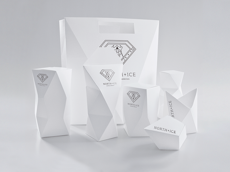 Branding y packaging de Iwona Przybyła para North Ice