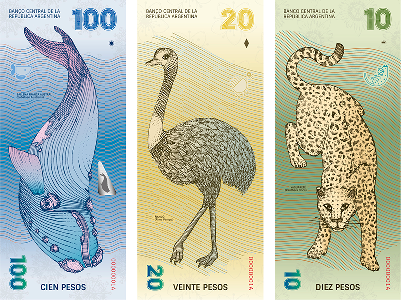 Rediseño papel moneda argentino, de Gabriela Lubiano y Gilda Martini