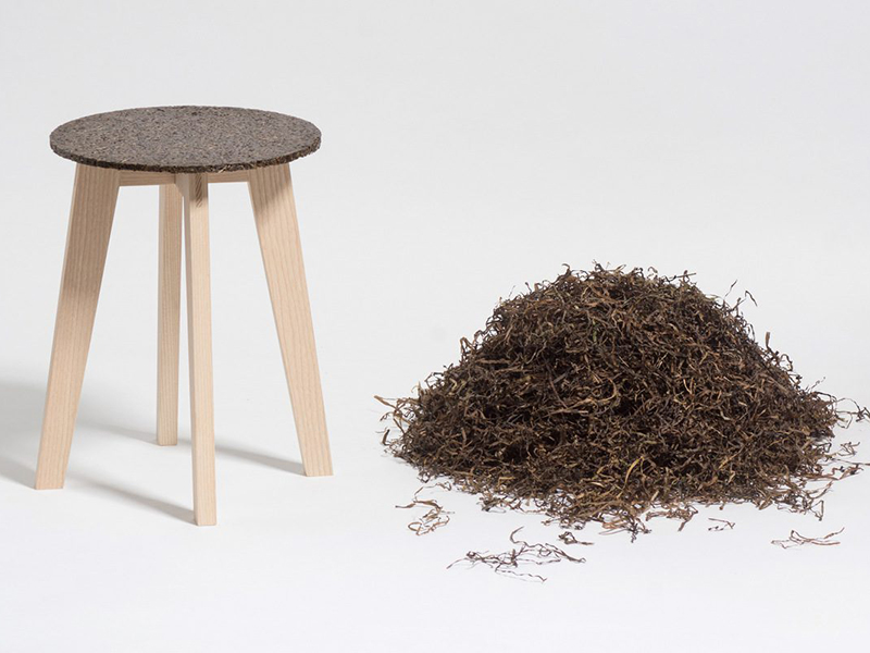 Zostera Stool, taburete de Carolin Pertsch. Una planta acuática como materia prima